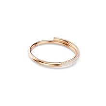 Brazalete Dextera, Cierre magnético, Blanco, Recubrimiento tono oro rosa