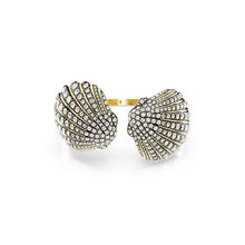 Brazalete Idyllia, Concha de mar, Blanco, Recubrimiento tono oro