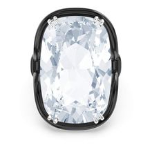 Anillo Harmonia, Cristal flotante de gran tamaño, Blanco, Combinación de acabados metálicos