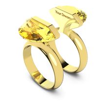 Anillo Lucent, Magnetic, Amarillo, Baño tono oro