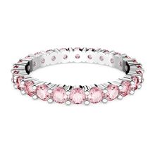 Anillo Matrix, Talla redonda, Rosa, Baño de rodio