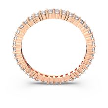 Anillo Vittore, Talla redonda, Blanco, Baño tono oro rosa