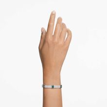 Pulsera Matrix Tennis, Tallas mixtas, Verde, Recubrimiento en rodio