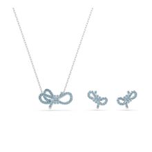 Conjunto Lifelong Bow, Lazo, Azul, Baño de rodio