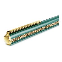 Bolígrafo Crystal Shimmer Glide, Verde, Lacado en verde, baño en tono oro