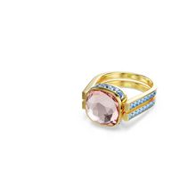 Anillo Chroma, Talla cojin, Multicolor, Baño tono oro