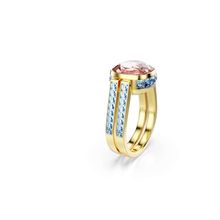 Anillo Chroma, Talla cojin, Multicolor, Baño tono oro