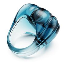 Anillo de cóctel Dulcis, Talla de corazón, Pavé, Corazón, Azul