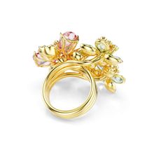 Anillo Idyllia, Tallas mixtas, Flor, Multicolor, Baño tono oro