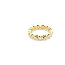 Anillo Imber, Talla redonda, Blanco, Baño tono oro