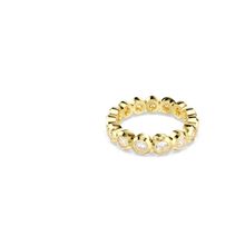 Anillo Imber, Talla redonda, Blanco, Baño tono oro