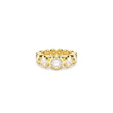 Anillo Imber, Tallas redondas combinadas, Blanco, Baño tono oro