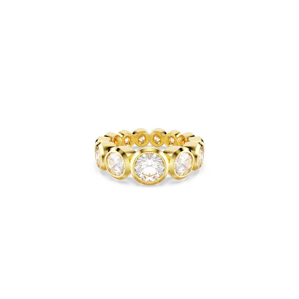 Anillo Imber, Tallas redondas combinadas, Blanco, Baño tono oro