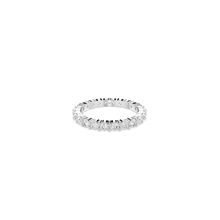 Anillo Matrix Vittore, Talla redonda, Blanco, Acabado en tono plateado