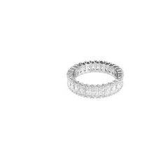 Anillo Matrix, Talla baguette, Blanco, Acabado en tono plateado