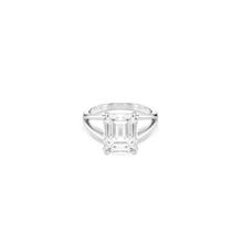 Anillo Stilla, Talla octogonal, Blanco, Acabado en tono plateado