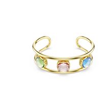 Brazalete Chroma, Talla cojin, Verde, Baño tono oro
