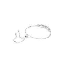 Brazalete Constella, Crystal Pearl, Tallas redondas, Blanco, Baño de rodio