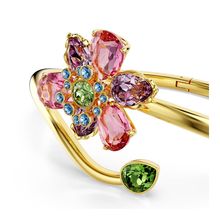 Brazalete Idyllia, Tallas mixtas, Flor, Multicolor, Baño tono oro