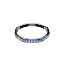 Brazalete Matrix, Talla baguette, Azul, Baño de rutenio