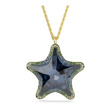 Colgante SCS, Estrella de mar, Azul, Baño tono oro