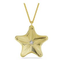 Colgante SCS, Estrella de mar, Azul, Baño tono oro