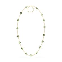 Collar Chroma, Talla octogonal, Verde, Baño tono oro