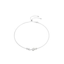 Collar Constella, Crystal Pearl, Tallas redondas, Blanco, Baño de rodio