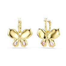 Pendientes Idyllia, Tallas mixtas, Pavé, Mariposa, Multicolores, Combinación de acabados metálicos