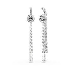 Pendientes Matrix, Degradado de tallas redondas, Blancos, Baño de rodio