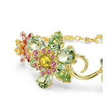 Pulsera Idyllia, Tallas mixtas, Flor, Multicolor, Baño tono oro