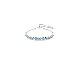 Pulsera Tennis Imber, Tallas redondas combinadas, Azul, Baño de rodio