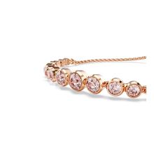 Pulsera Tennis Imber, Tallas redondas combinadas, Rosa, Baño tono oro rosa