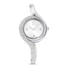 Reloj Dextera Asymmetric, Fabricado en Suiza, Brazalete de metal, Tono plateado, Acero inoxidable