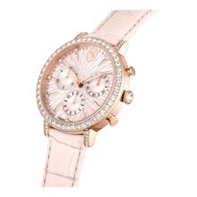 Reloj Matrix Tennis Chrono, Fabricado en Suiza, Correa de piel, Rosa, Acabado tono oro rosa