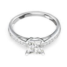 Anillo Attract, Pavé, Blanco, Baño de rodio