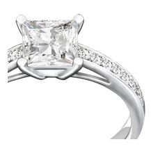Anillo Attract, Pavé, Blanco, Baño de rodio