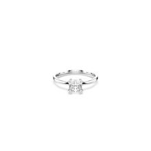 Anillo Attract, Talla cuadrada, Blanco, Baño de rodio
