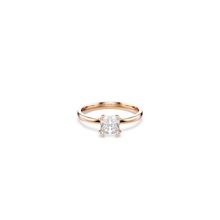 Anillo Attract, Talla cuadrada, Blanco, Baño tono oro rosa