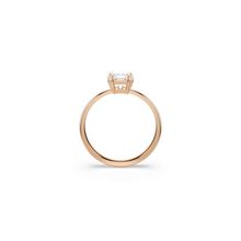 Anillo Attract, Talla cuadrada, Blanco, Baño tono oro rosa