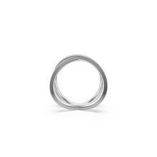 Anillo Delta, Talla redonda, Blanco, Baño de rodio