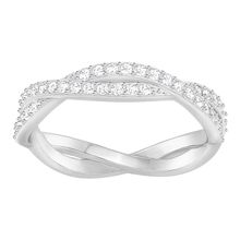 Anillo Infinity, Talla redonda, Blanco, Baño de rodio