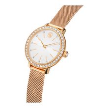 Reloj Certa, Fabricado en Suiza, Brazalete de metal, Tono oro rosa, Acabado tono oro rosa