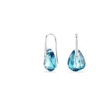 Pendientes Galet, Azules, Baño de rodio