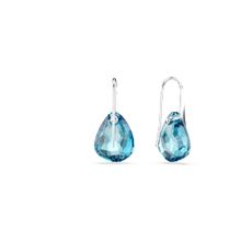 Pendientes Galet, Azules, Baño de rodio