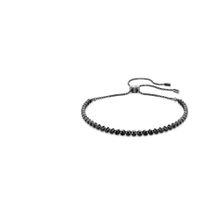 Pulsera Tennis Matrix, Tallas redondas combinadas, Negra, Baño de rutenio
