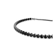 Pulsera Tennis Matrix, Tallas redondas combinadas, Negra, Baño de rutenio