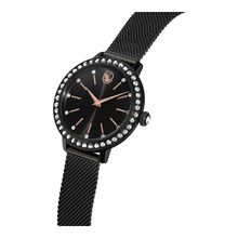 Reloj Certa, Brazalete de metal, Negro, Acabado negro