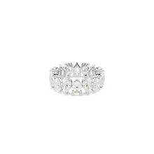 Anillo Matrix Vittore, Talla pera, Blanco, Acabado en tono plateado
