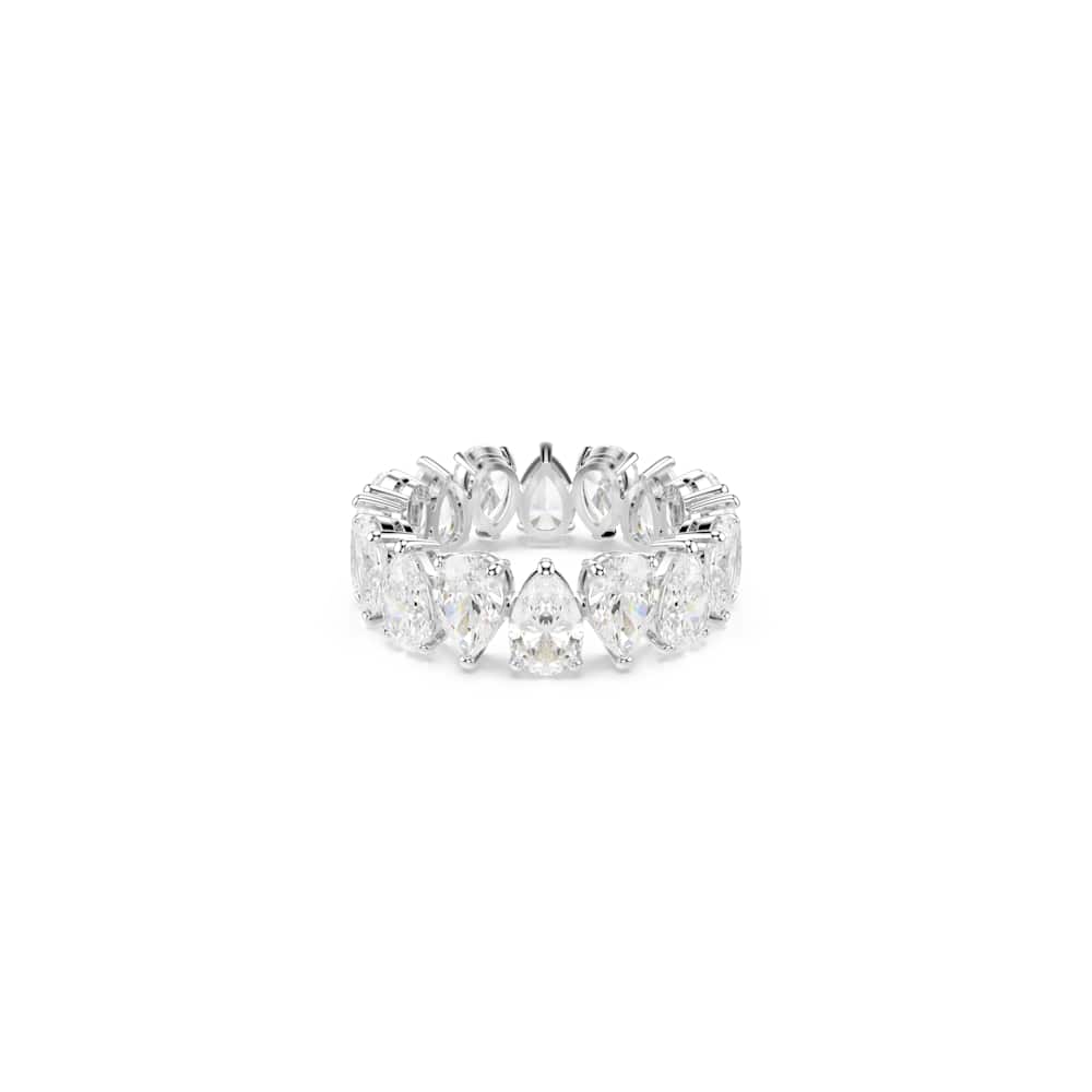 Anillo Matrix Vittore, Talla pera, Blanco, Acabado en tono plateado